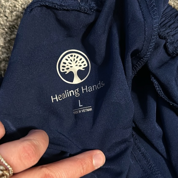 Large women’s healing hands scrub pants - Picture 2 of 5